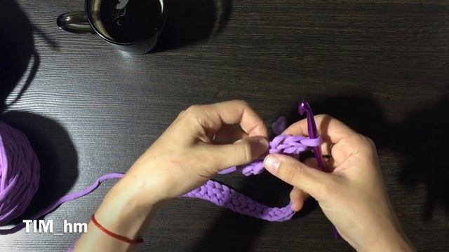 Как связать коврик из трикотажной пряжи. Вяжем крючком |TIM_hm| смотреть онлайн