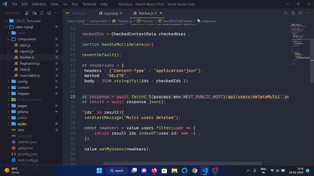NEXTJS + MYSQL CRUD Tutorial for Beginners 2023 - #21 Adding Environment Variable