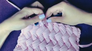 Пышные столбики из трикотажной пряжи