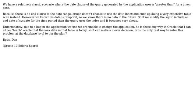 Databases: Oracle not using index when ＞ used in where clause смотреть онлайн