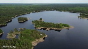 Полеты на дроне над Святым озером недалеко от Мурома. 4K