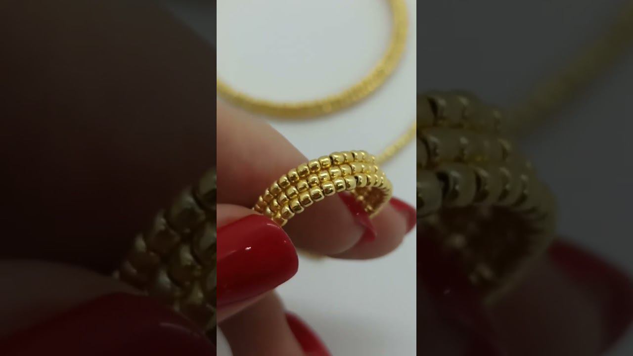 Чокер на шею из бисера золотой браслет и кольцо женское на каждый день #shorts смотреть онлайн