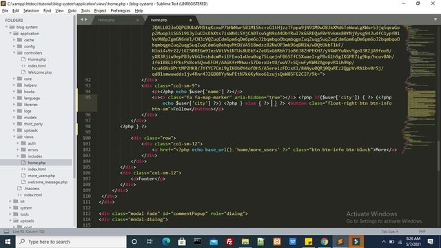 blog management system project in php | blogging system in php | Part  22 Hindi