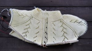 Ажурная кофточка «Лимонад» для девочки спицами (ч2) ? Lace baby cardigan «Lemonade» knitting patter