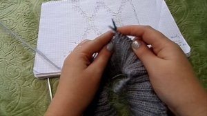 Шапка Узор ромбы по кругу. Вязание спицами. Часть 1