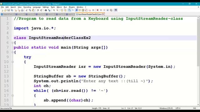 187. InputStreamReader class with System.in(Keyboard) || InputStreams & OutputStreams ||Java Stream смотреть онлайн