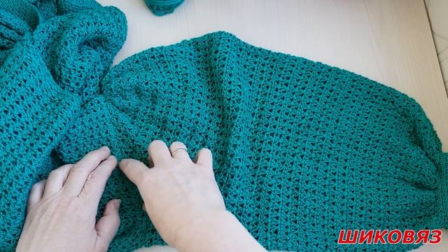 Шикарное вязание крючком.  Экспресс мастер класс.  Изумрудная блузка с баской