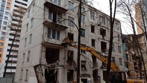 Кунцево. Снос пятиэтажки по ул. Ярцевская д. 31 к. 6