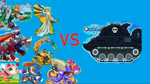 Босс ЛАЗЕРНАЯ ПАСТЬ против всех 26 танков в игре Hills of Steel