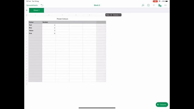Numbers Spreadsheet Tutorial