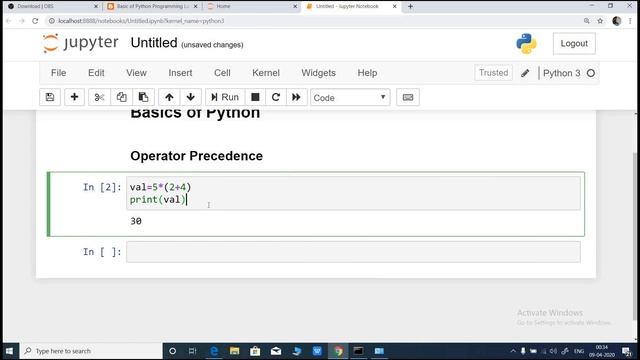 11 - Python Basics - Operator Precedence CBSE Class 11/12