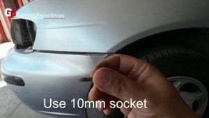 Nissan Almera  N15 1995-2000  front bumper removal