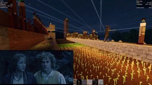 Битва за Хельмову падь в Майнкрафт. Властелин колец две крепости. Minecraft