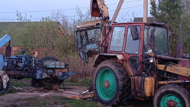 Переоборудование МТЗ-52 в МТЗ-82 (установка кабины. часть 4) смотреть онлайн