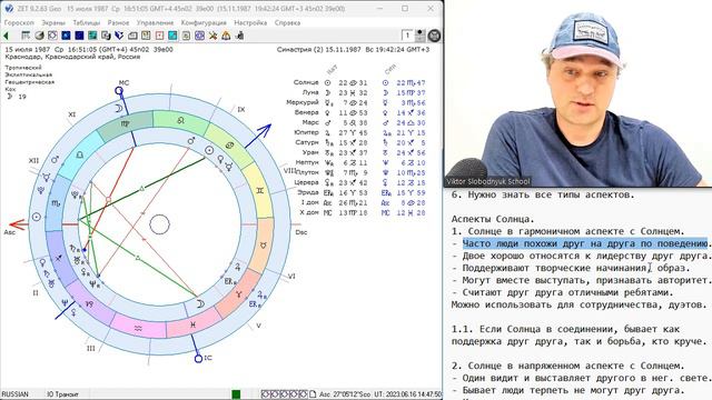 Синастрия. Аспекты.