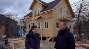 Отзыв и эмоции заказчика РУССИП | Дом из СИП панелей зимой