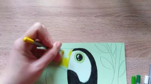 Рисуем тукана. Урок рисования для детей
