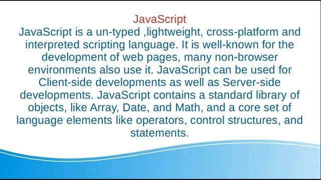 java script introduction || what is js