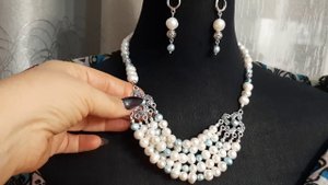 АВТОРСКИЕ УКРАШЕНИЯ . Обзор  украшений из жемчуга , нефрита , граната и других камней !