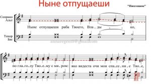 Ныне отпущаеши, Пюхтицкое - Альтовая партия