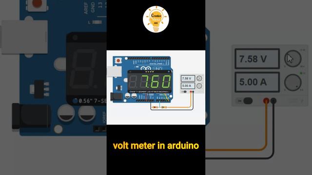 #Electronics @creativeideaseee @Arduino  #voltmeter #voltmeterinarduino voltmeter in Arduino