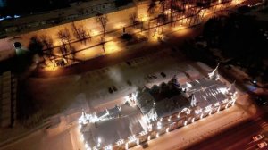 Ночная съёмка на DJI mini 3 pro. Свято-Троицкая Сергиева Лавра в авторежиме.