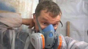 покраска электрическим краскопультом СЕРЕБРО! 1-я серия!