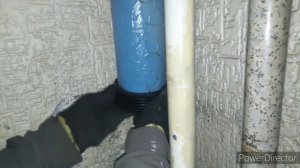 Замена общего стояка канализации через перекрытие.