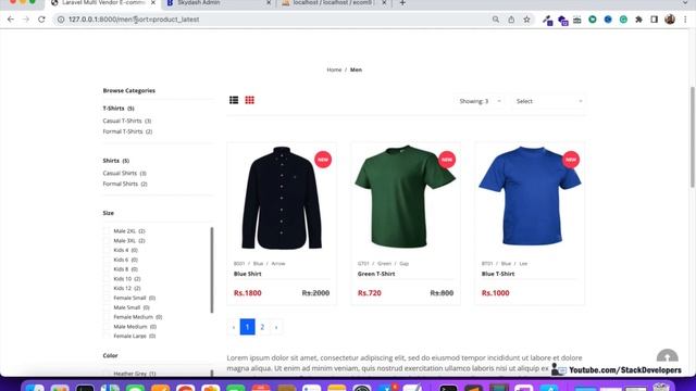 Laravel 9 Tutorial #67 | Laravel 9 Ecommerce | Product Filter (I) | Sort Filter by Price, Name, New