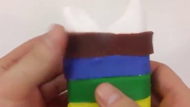 DIY Поделки из пластилина плей до (Play-Doh): лепим радужное мороженое c жидкой начинкой