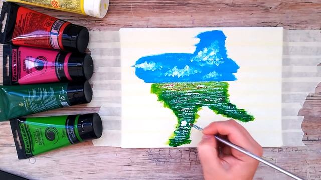 Как нарисовать БАБОЧКУ акрилом | Необычный трафаретный рисунок | Урок рисования для начинающих смотреть онлайн