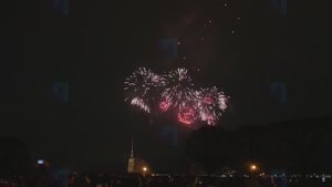 Салют в честь 80-летия освобождения Ленинграда от блокады 27 января 2024 года.