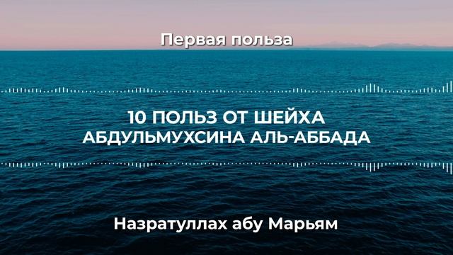 1. Десять польз от Шейха АбдульМухсина аль-Аббада. Назратуллах абу Марьям