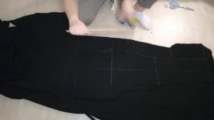 Брюки из трикотажа. Безлекальный способ , крою на полу...