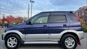 1997 Daihatsu Terios ( Toyota Cami) 4WD 1.3L AT. Обзор Японского автомобиля с правым рулём.
