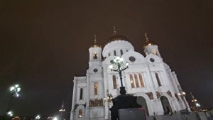 Колокольный звон в храме Христа Спасителя после всенощной 13.10.2021