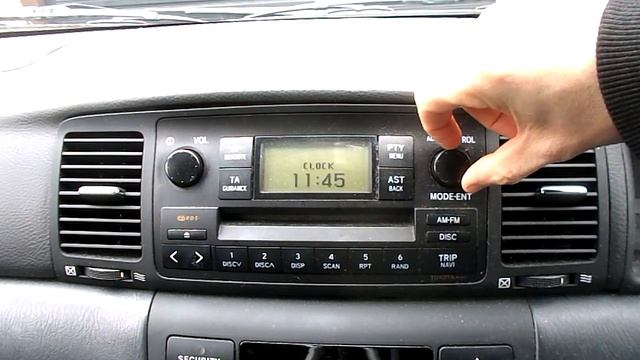How to set the time on a Toyota Corolla E120 E130 2000 to 2007 смотреть онлайн