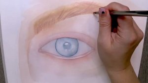 Как нарисовать глаз акварелью. Как смешать цвет кожи. Урок для начинающих.