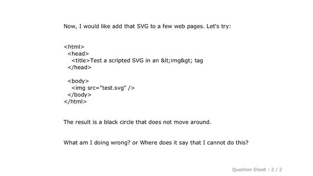 HTML : Do script elements work inside an SVG file, inside an HTML file? смотреть онлайн