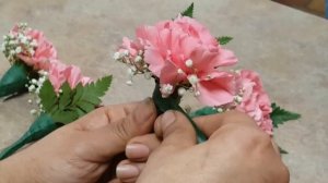 Как сделать бутоньерку из гвоздик