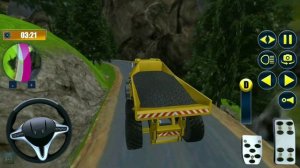 Heavy Dump Truck Cargo Uphill - Hill Road Driving Simulator - Android Gameplay