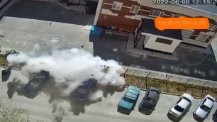 Взрыв газового баллона в автомобиле в Новом Уренгое