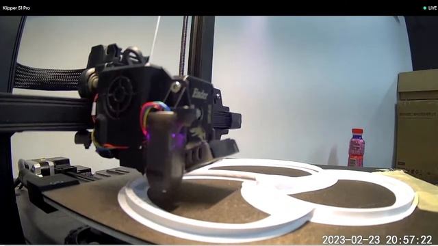 LIVESTREAM - 3D Print of Toroidal Drone Propeller on Ender 3 S1 Pro Running Klipper Firmware