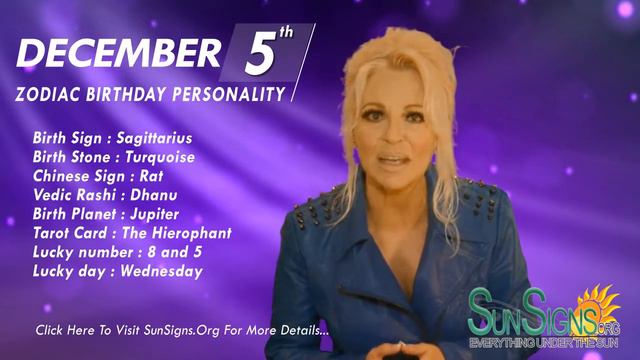 December 5th Zodiac Horoscope Birthday Personality - Sagittarius - Part 2 смотреть онлайн