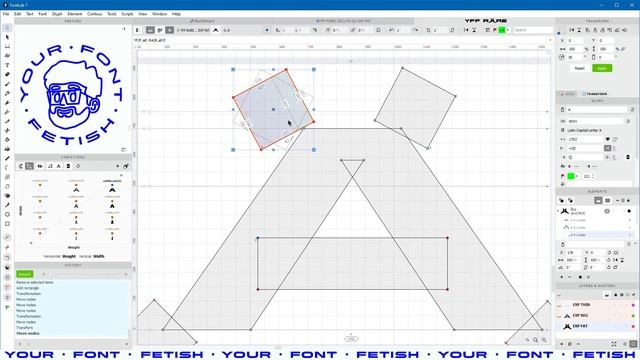 Срезаем угол у символа / Сut off the corner of the glyph / Fontlab 7 [Урок / Tutorial] смотреть онлайн