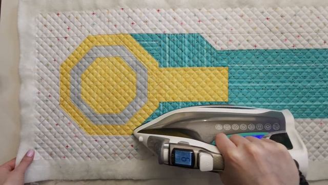 Лоскутное панно по американскому паттерну Fat quilter shop