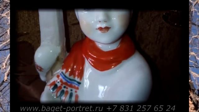 Реставрация фарфора Лыжница в мастерской "Три художника"