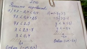 840 (а,б,в,г) Алгебра 8 класс. Решение Неравенств. ГДЗ