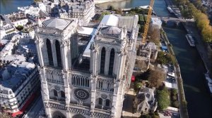 Notre-Dame Cathedral, Paris, France - Drone Footage (Oct 2021)