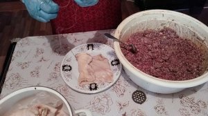 Ливерная колбаса/ Чеченская колбаса(б1араш) Фарш из требухи